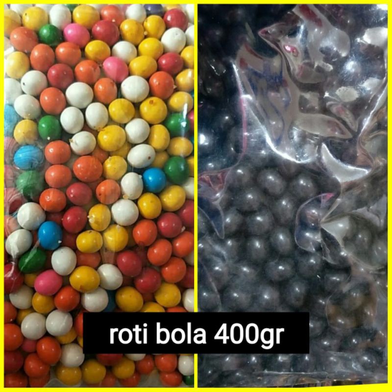 

roti bola bola hitam dan pelangi enak manis camilan Snack 400gr