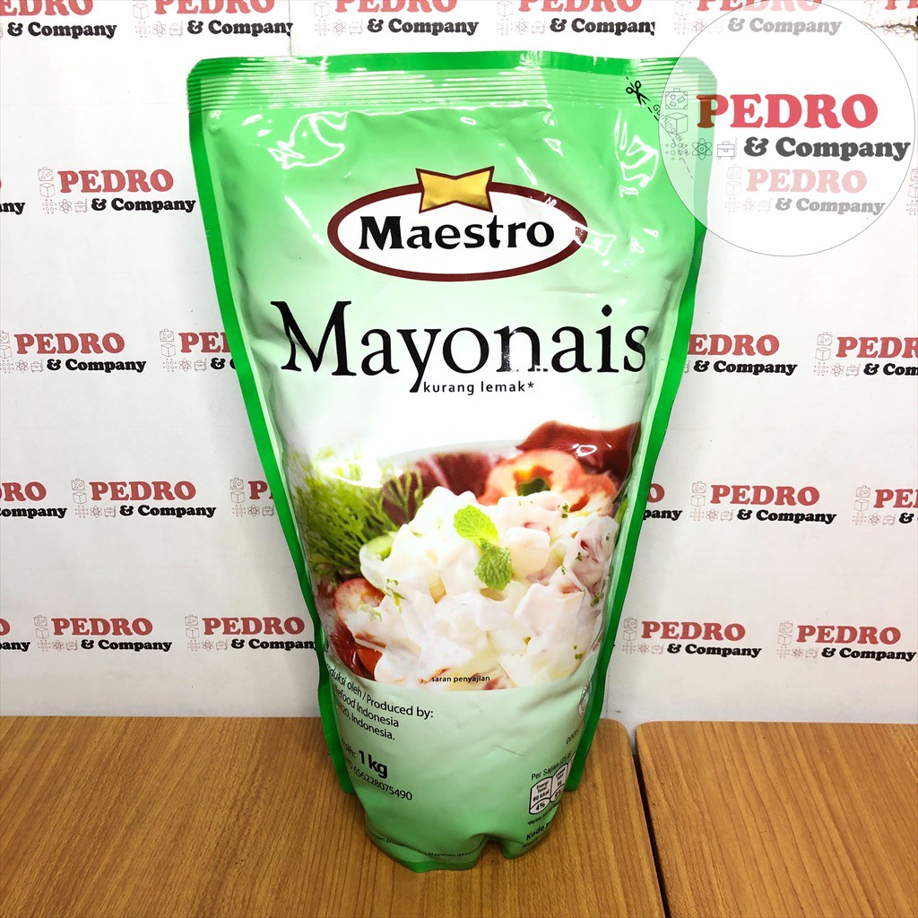 

Maestro mayo pouch 1 kg - mayonnaise light kurang lemak refill pouch package