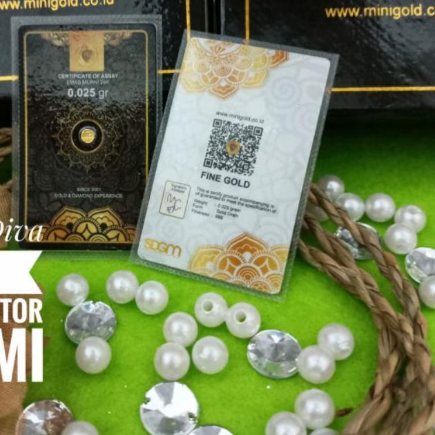MiniGold 0,025 Gram Emas Mini Murni Logam Mulia 24 Karat