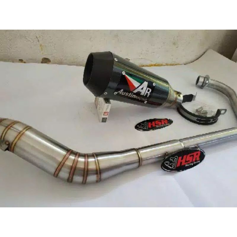 KNALPOT RACING AUSTIN NEW VERZA SONIC SATRIAFU MPRO R15 v3 CBR 150R CB 150 XABRE VIXION BISON NMAX-AUSTIN RACING