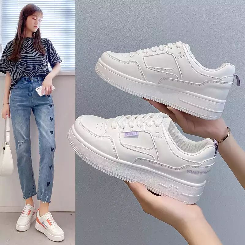 BRY5 Sepatu Sneakers 2022 Sepatu Wanita Korea Sepatu Putih SH01