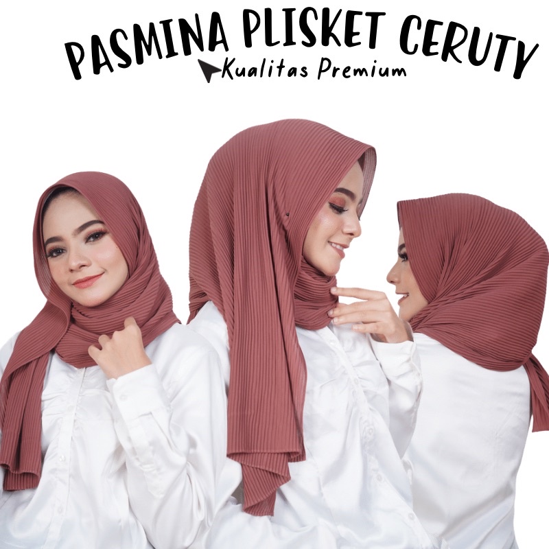 Pashmina Plisket Ceruty Baby Doll /Pleated Scraft