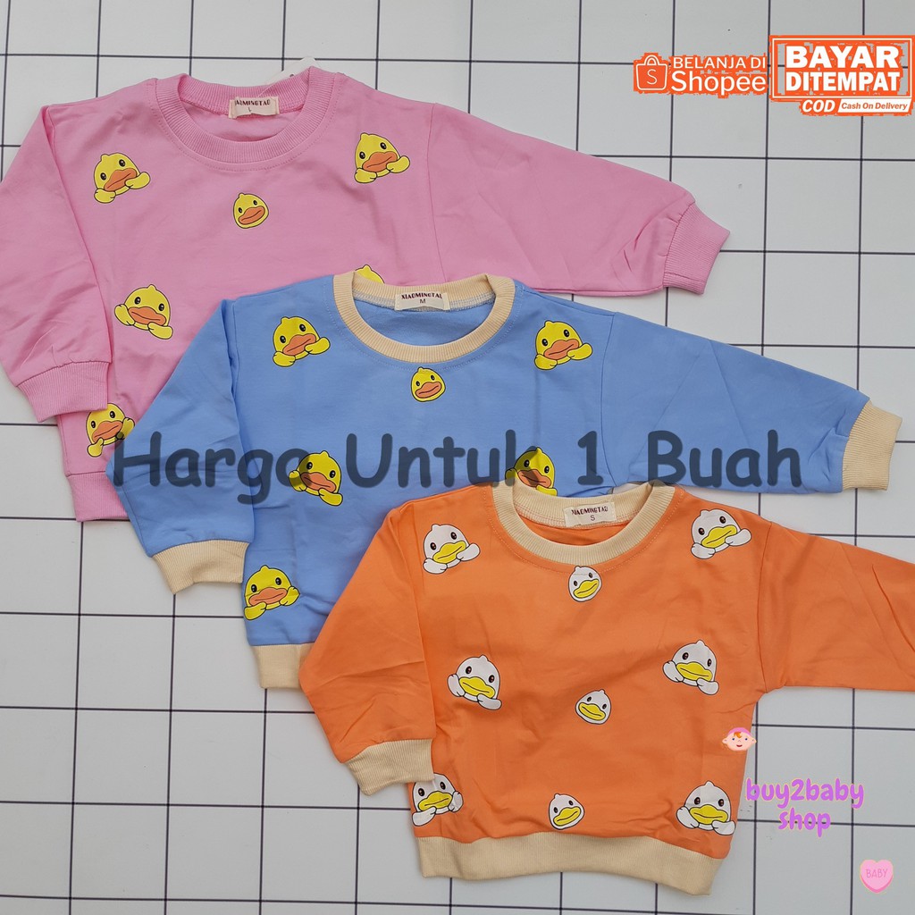 Sweater Kaos Bahan Premium Sangat Halus dan Lembut Duck Series 6 bulan s.d 3 Tahun 1 PCS