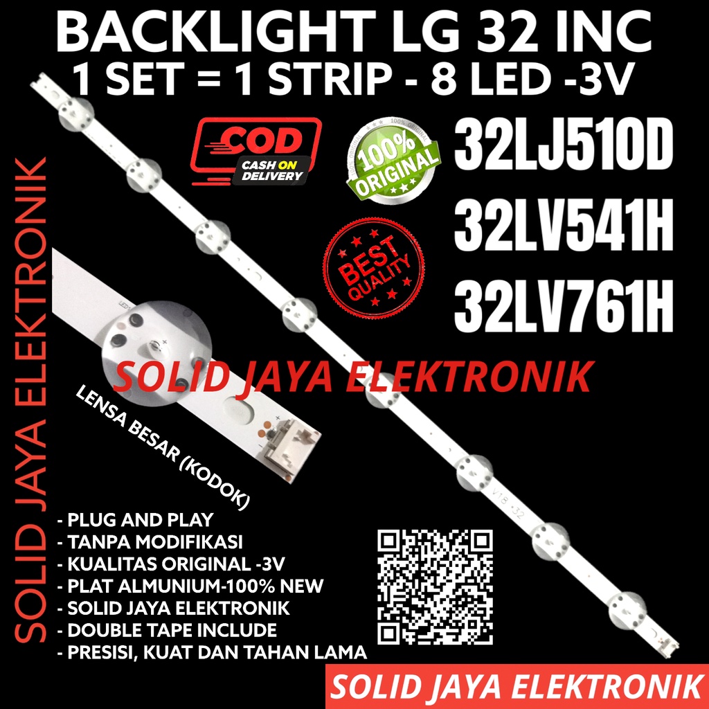 BACKLIGHT TV LED LG 32 INC 32LJ510 32LV541 32LV761 H D LAMPU BL KODOK LENSA BESAR  32LJ510D 32LV541H 32LV761H LAMPU BL LED TV 32LJ510 32LV541 32LV761 32LJ 32LV LENSA MATA KODOK