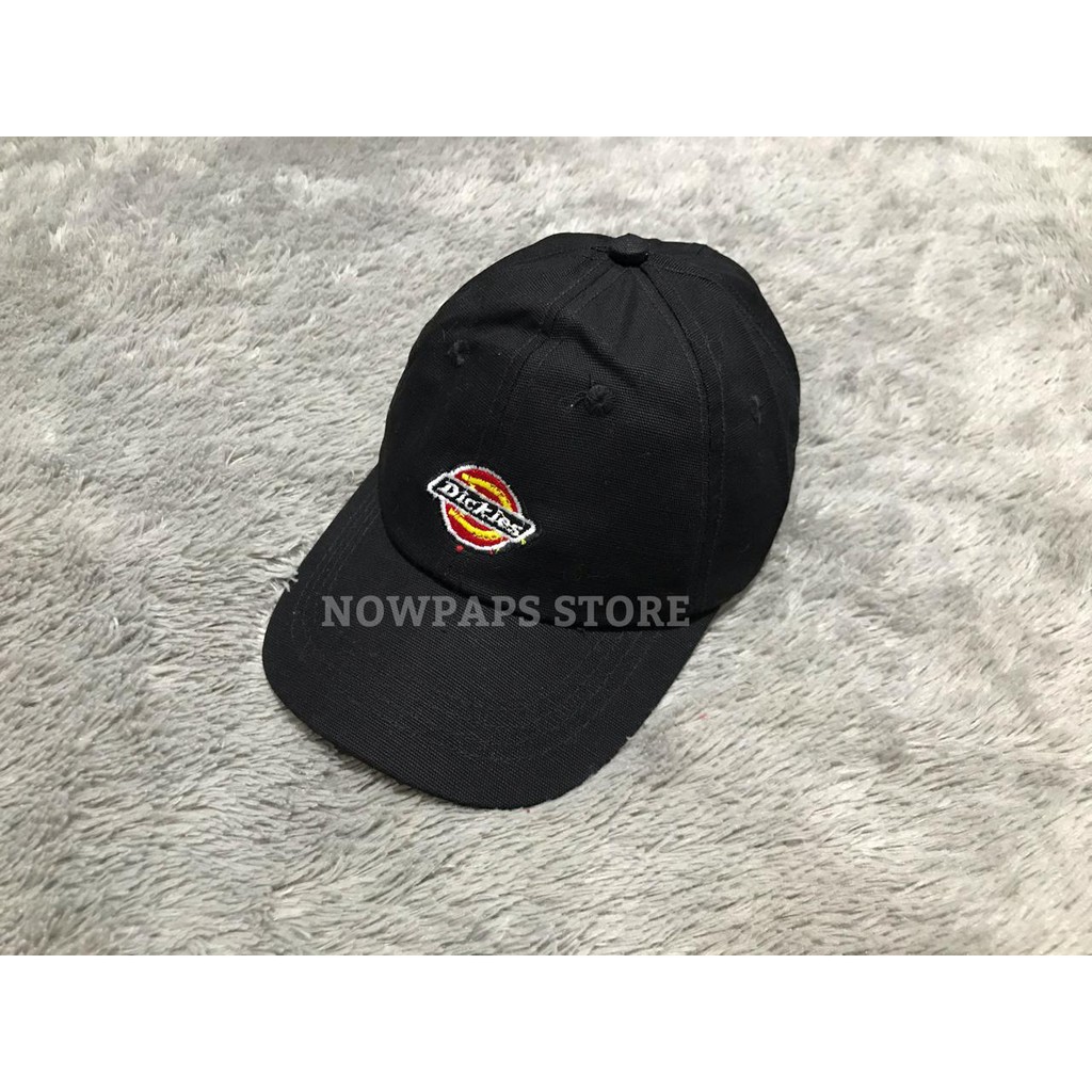 TOPI BASEBALL CAPS DICKIES BLACK/HITAM BORDIR LOGO DICKIES TOPI DICKIES PREMIUM DISTRO.SKATE