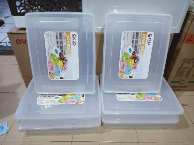 Tempat donat besar  muat 12 donat Tupperware/Kotak Donat/Donut/Kue/Resol/Bakpao donatsu