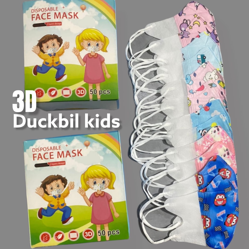 Jual DB ANAK DISPOSABLE FACE MASK - MASKER ANAK KIDS DUCKBILL 3PLY ...