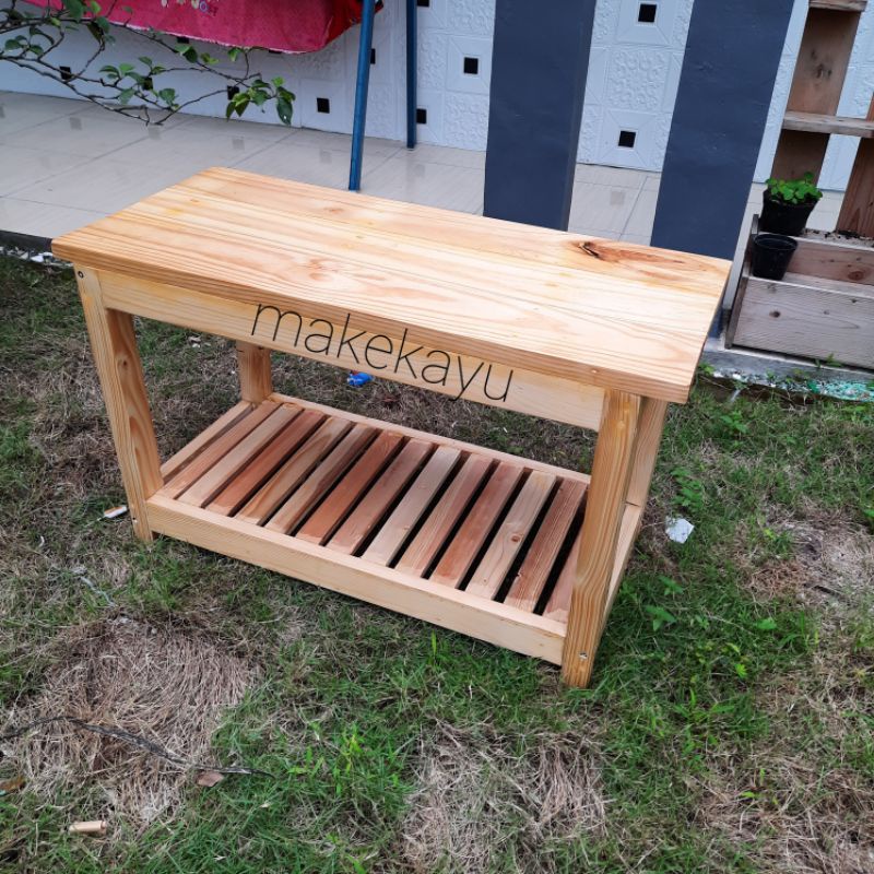meja tamu meja akuarium kayu jati belanda