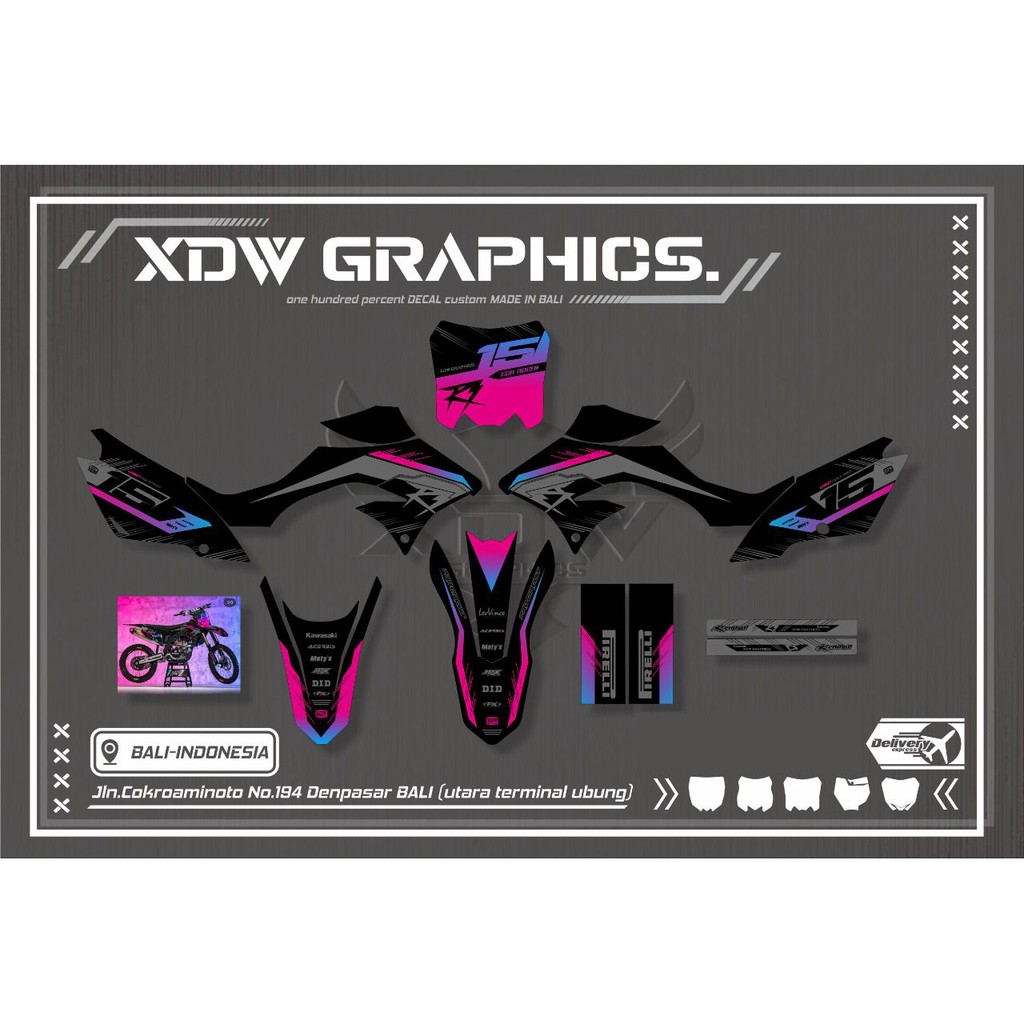 TERLARIS Decal Stiker D-tracker / KLX BF 150 NEW