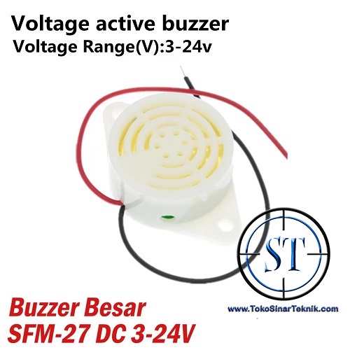 Buzzer Aktif SFM 27 Continuous Alarm DC3-24V High Decibel Sound Ringer Buzer Speaker Active SFM-27