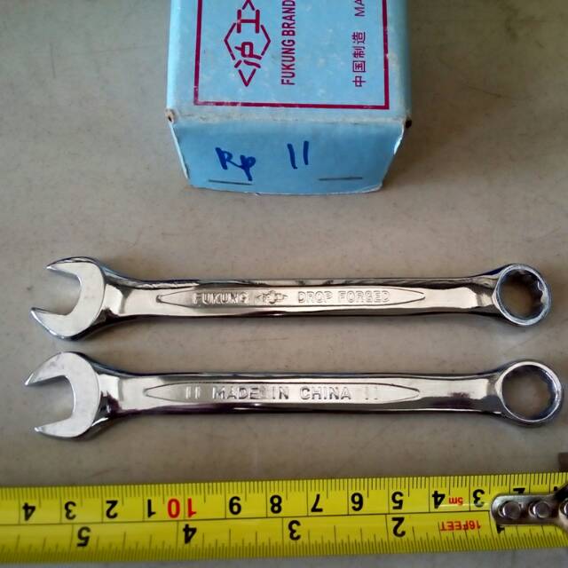 Kunci Ring Pas 11MM/Combination Wrench Spanner Spana/kunci ring pas kombinasi BERKUALITAS/KUNCI TUKANG PERTUKANGAN