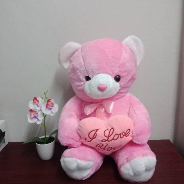 Boneka Beruang Teddybear Ukuran XL Tinggi 50cm Bahan Bulu lembut Dari Toko BonekaArvi Collection
