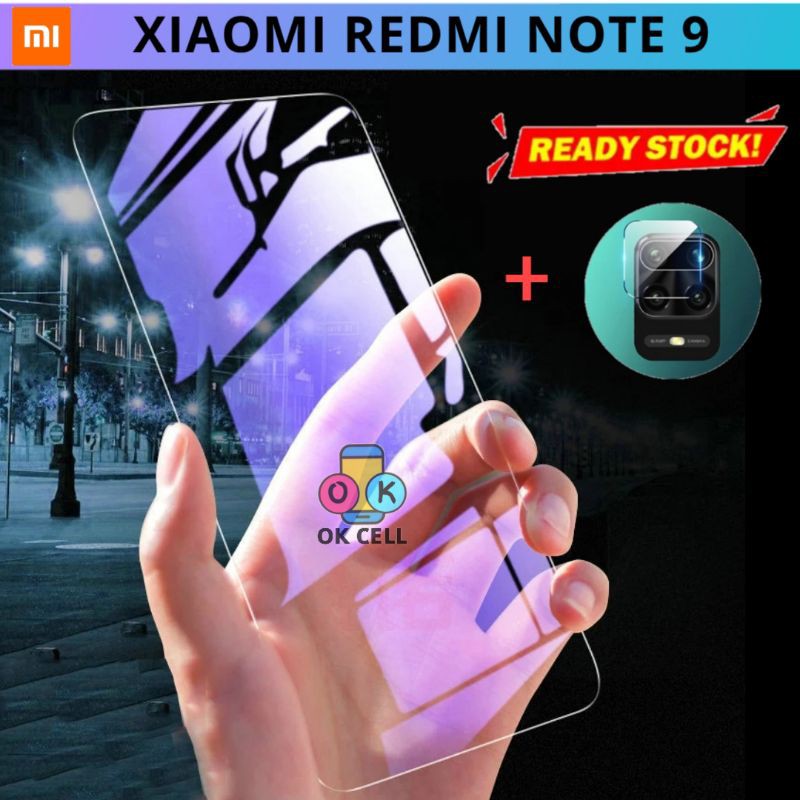 Xiaomi Redmi Note 9 Tempered Glass Anti Blue Light - TG Biru Anti Radiasi Redmi Note 9 Full Layar