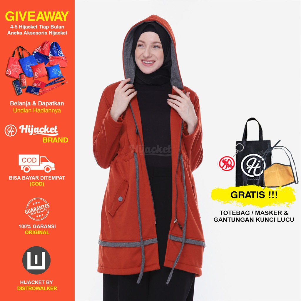 ✅ BELI 1 GRATIS 1 HIJACKET, TOTEBAG / MASKER & GANTUNGAN KUNCI ✅ HIJACKET AURELIA ORIGINAL