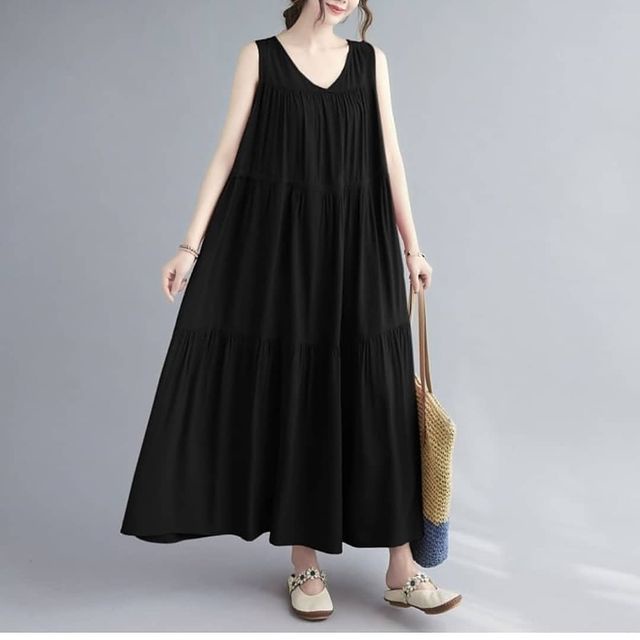 Lola Dress Lekbong wanita dewasa terbaru kekinian_hits harga promo bahan katun rayon fit to XL