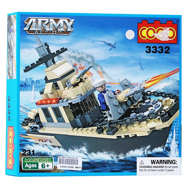 LEGO PERAHU COGO ARMY ACTION 236 PCS SERI 3332 COG-0021