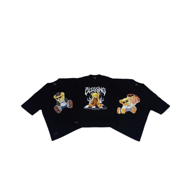 Baju kaos T-shirt Pria Teddy Bear