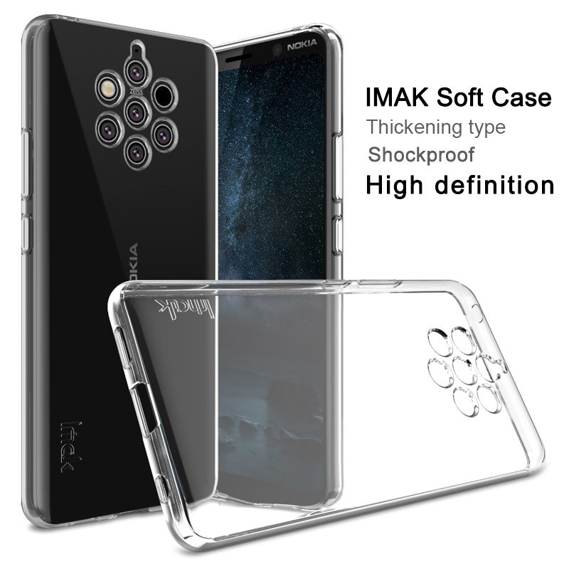 Imak Ultra Thin Clear Soft Tpu Case For Nokia 9 Pureview Back