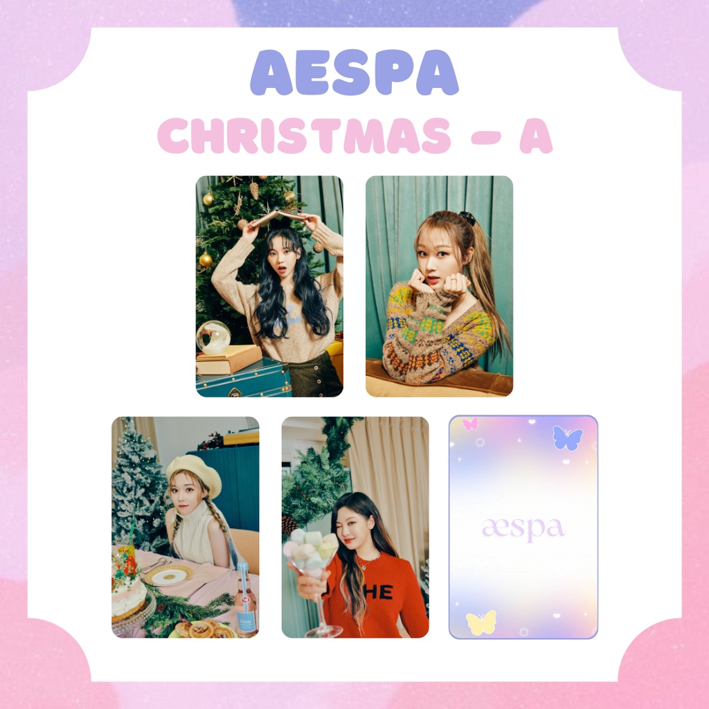 [AESPA] PHOTOARD AESPA CHRISTMAS NEW YEAR KARINA GISELLE WINTER NINNGNING !! BACADESKRIPSI !!