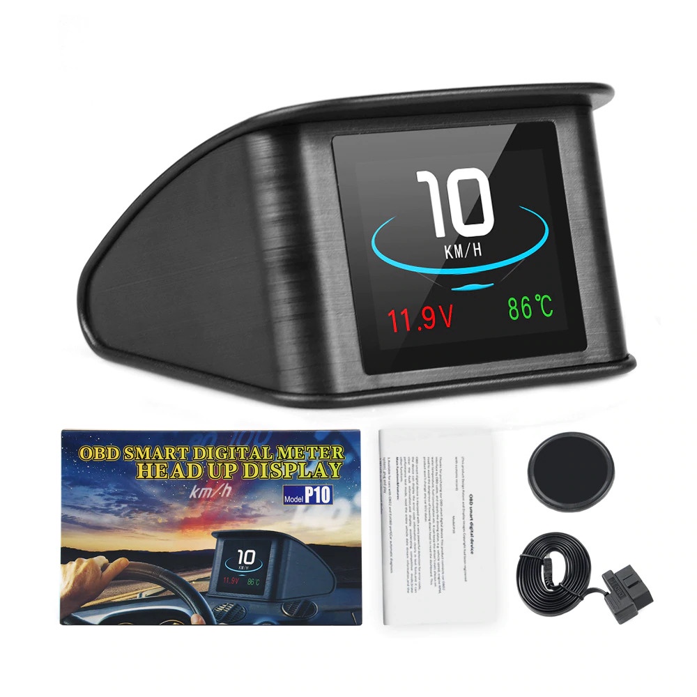 Display HUD Mobil OBD2 On-board Computer Speedometer - P10 - Black