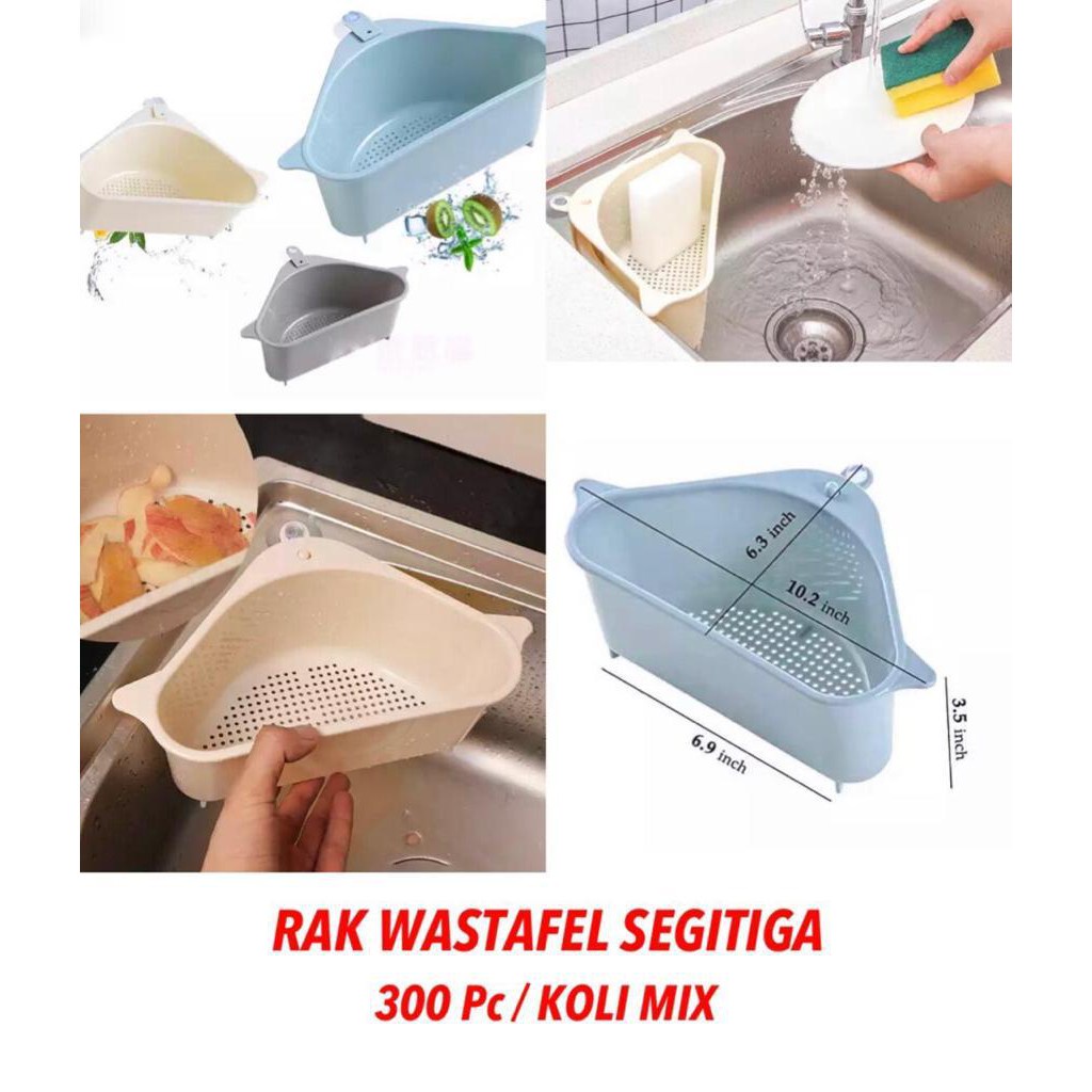 ( KJO ) Rak Sudut Wastafel Saringan Dapur Segitiga