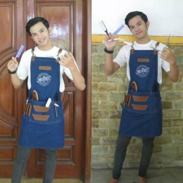 Celemek apron Barbershop,Salon,barista,celemek pria wanita,