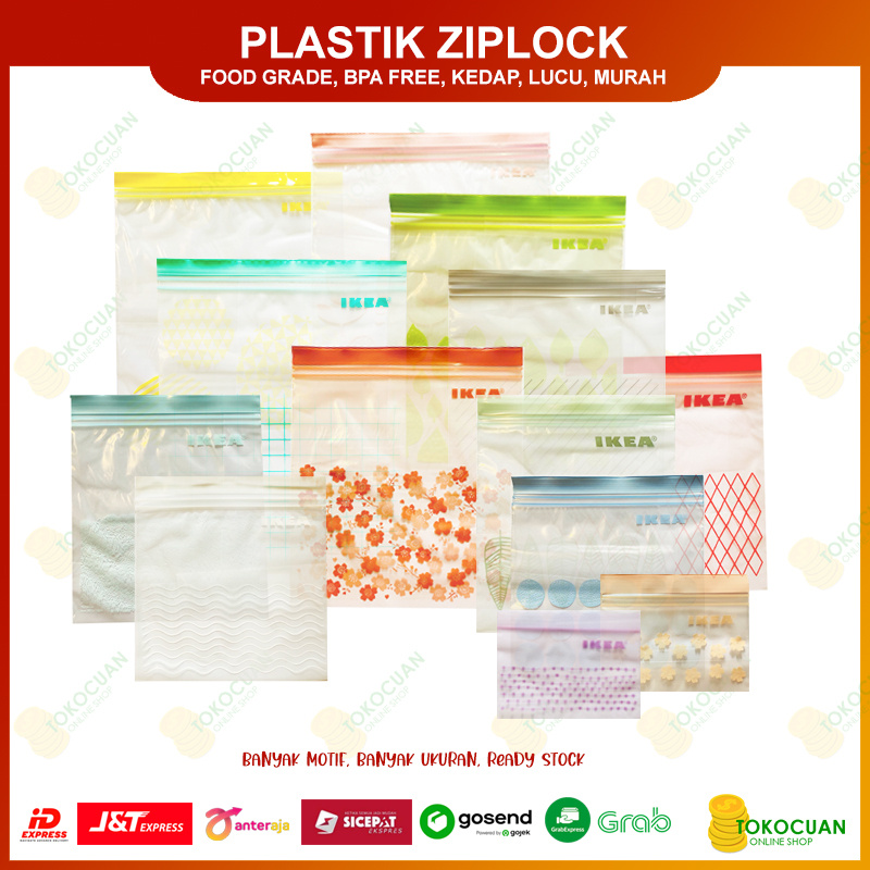 ZIPLOCK FOOD GRADE BPA FREE PLASTIK PENYIMPANAN MAKANAN SERBA GUNA
