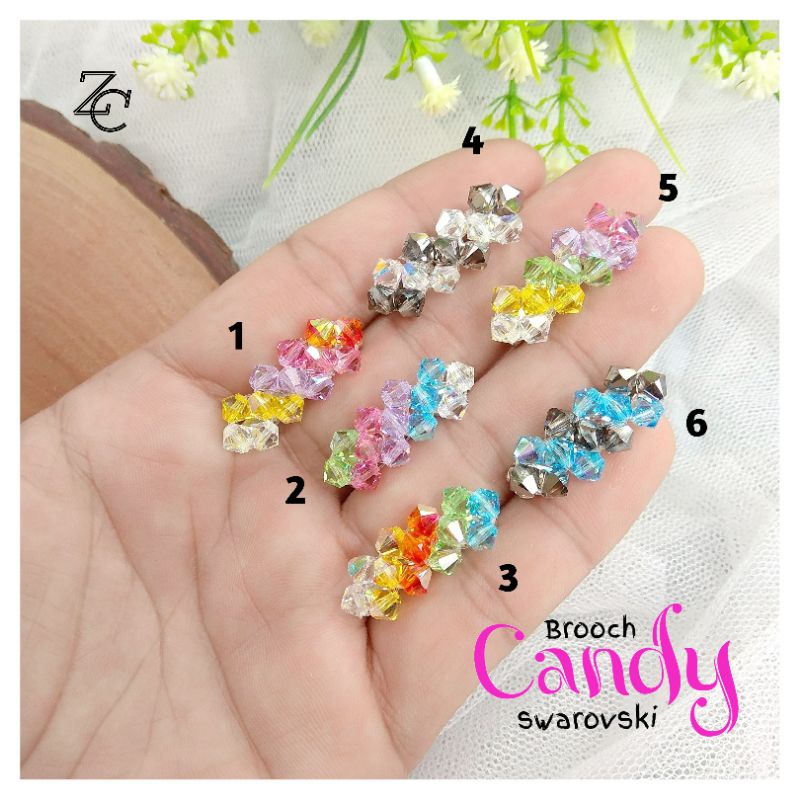 bros dagu swarovski candy , bros swarovski, bros swarovski kecil