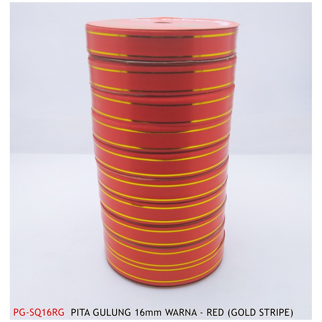 

PITA / PITA RIBBON / PITA GULUNG 16mm RED-GOLD STRIPE PG-SQ16RG