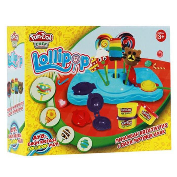 fundoh lolipop/fun doh lolipop/playdoh original/play doh murah mainan