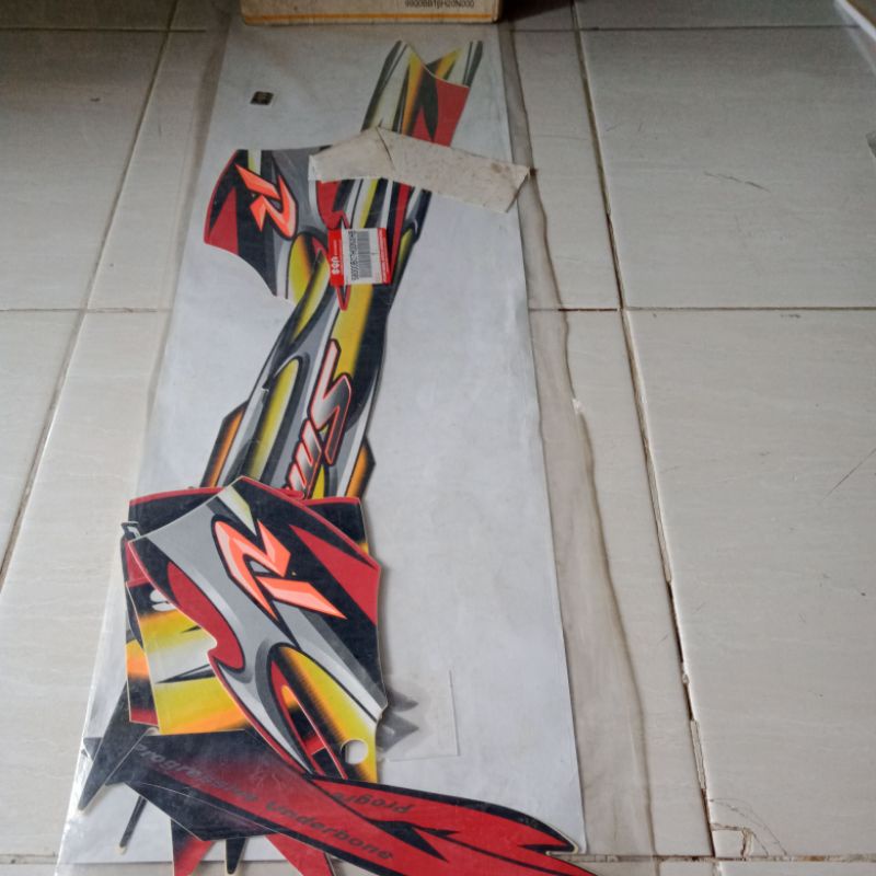 striping plisir new smash 2006 merah hitam