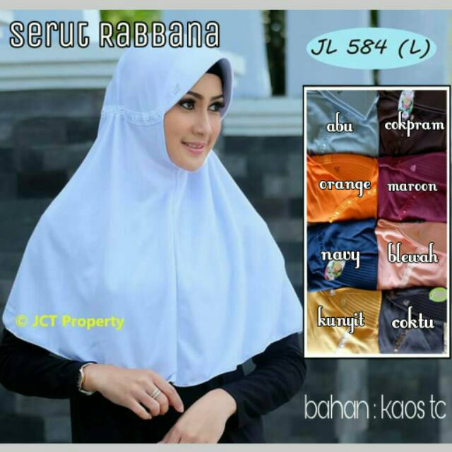 Jilbab Hijab Kerudung Rabbani KW Polos Size L
