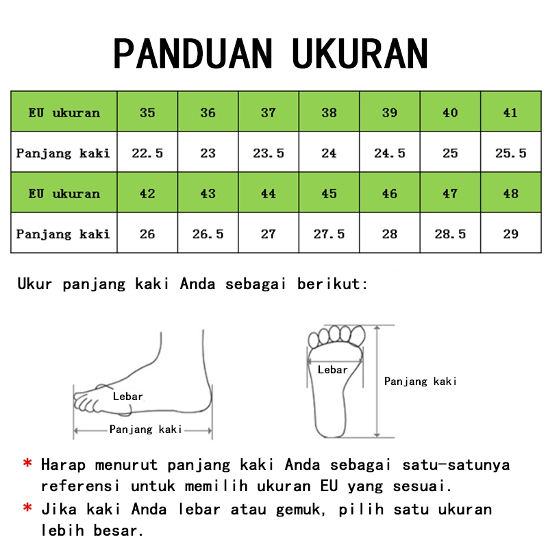 size kasut eu