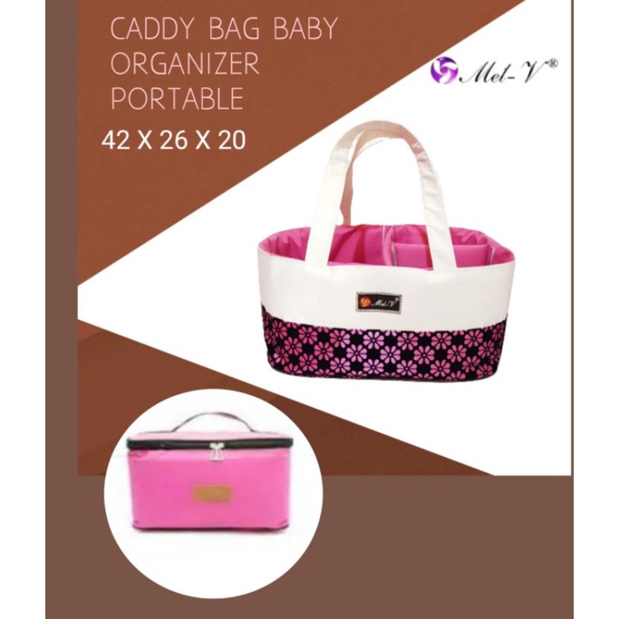 MEL-V CADDY BAG + COOLER BAG SET   //  TAS PERLENGKAPAN BAYI  //  ORGANIZER BABY BAG  // SY88 s1