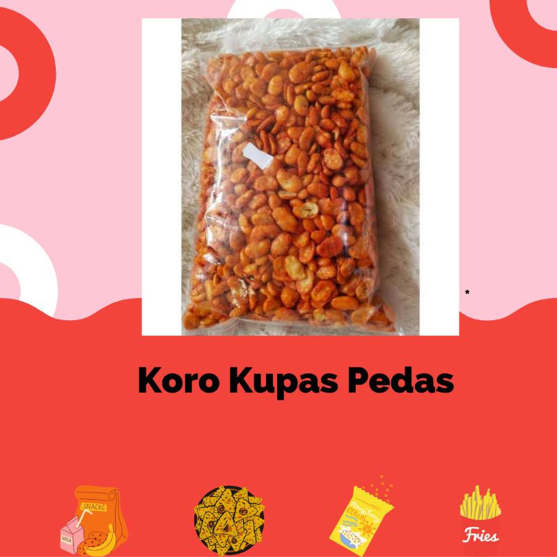 

Kacang Koro Kupas Balado - Koro Kupas Pedas - Snack Cemilan Jajajan Kiloan