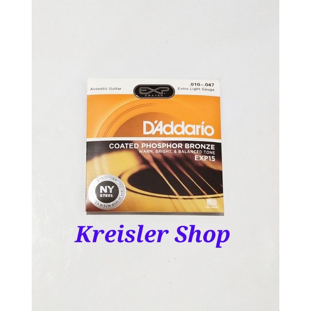 Senar gitar akustik coated phospor bronze EXP15 EXP16 EXP26 Guitar strings