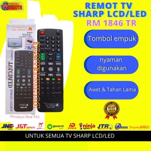 Remot Remote TV SHARP AQUOS Android Smart Multi LCD LED 3D tanpa setting