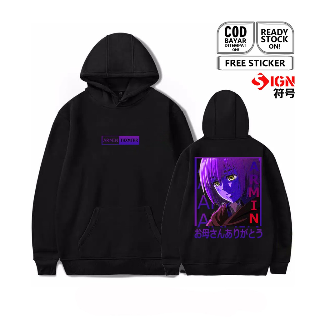 SWEATER ARMIN ARLERT ATTACK ON TITAN LEGION PASUKAN BERSENJATA SHINGEKI NO KYOJIN SNK HOODIE SIGN