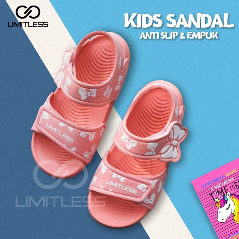 Sandal Anak Perempuan Kupu Kupu Tali Belakang Sepatu Sandal Anak Cewek