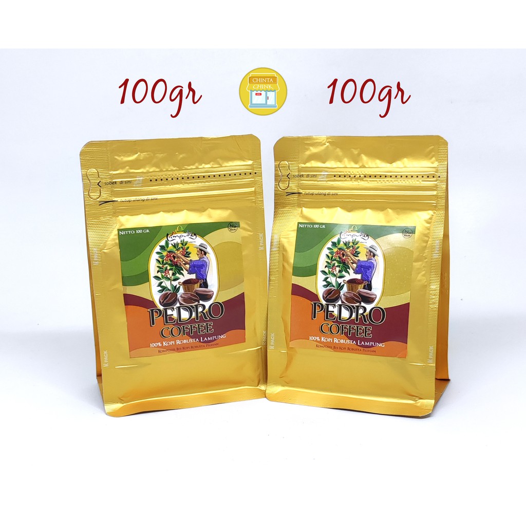 

Pedro Coffee 100% Kopi Robusta Asli Lampung Berat 100g