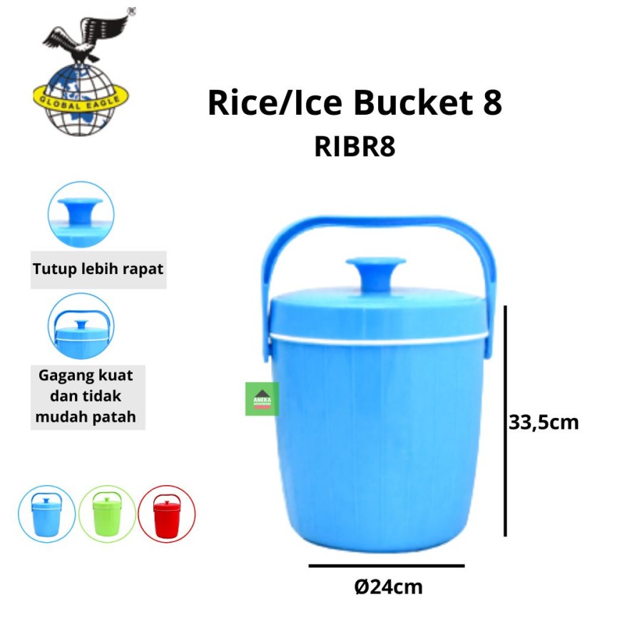 Ice Bucket Termos Nasi 8 Global Eagle - RIBR8