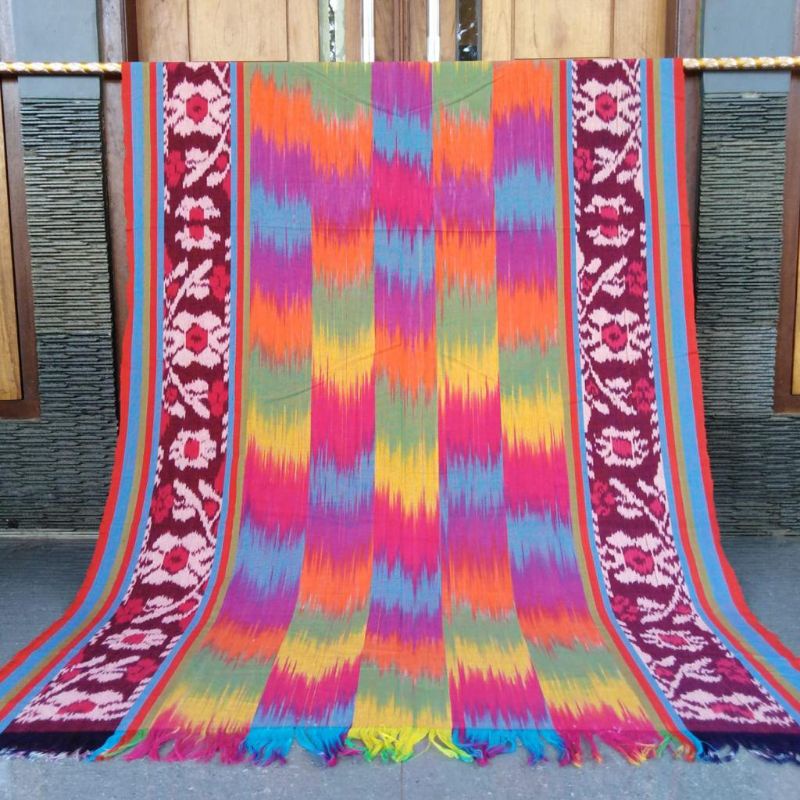 Kain Tenun Blanket Motif Bunga Kain Tenun Ikat Troso etnik