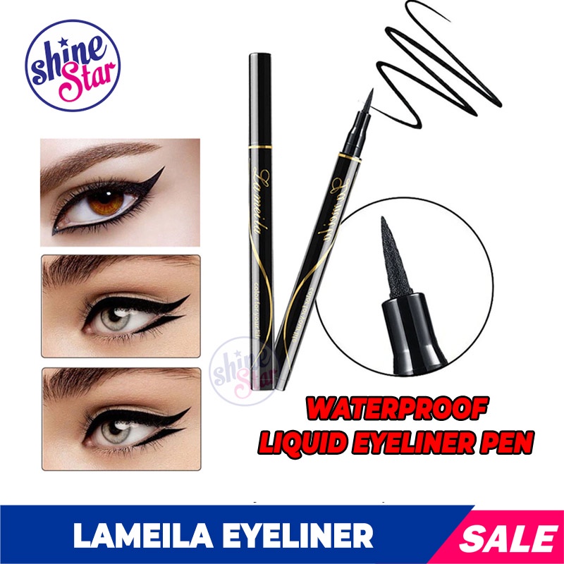 Eyeliner Pen LAMEILA - Eyeliner Spidol / Eyeliner Waterproof Anti Air Tahan Lama / Eyeliner Murah Bagus Waterproof Dengan Warna Intense - BLACK