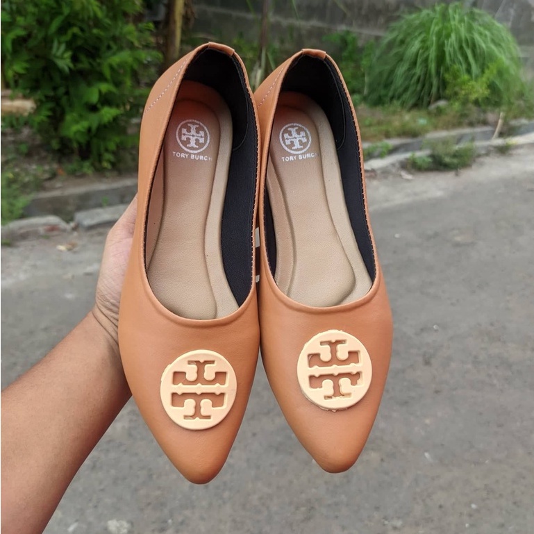 Tory Tory - Sepatu Flatshoes Flat Shoes TB Wanita Terbaru Include Box Tory Burch Anti Slip Model Korea XEM Sepatu Balet Kerja Kasual - 878