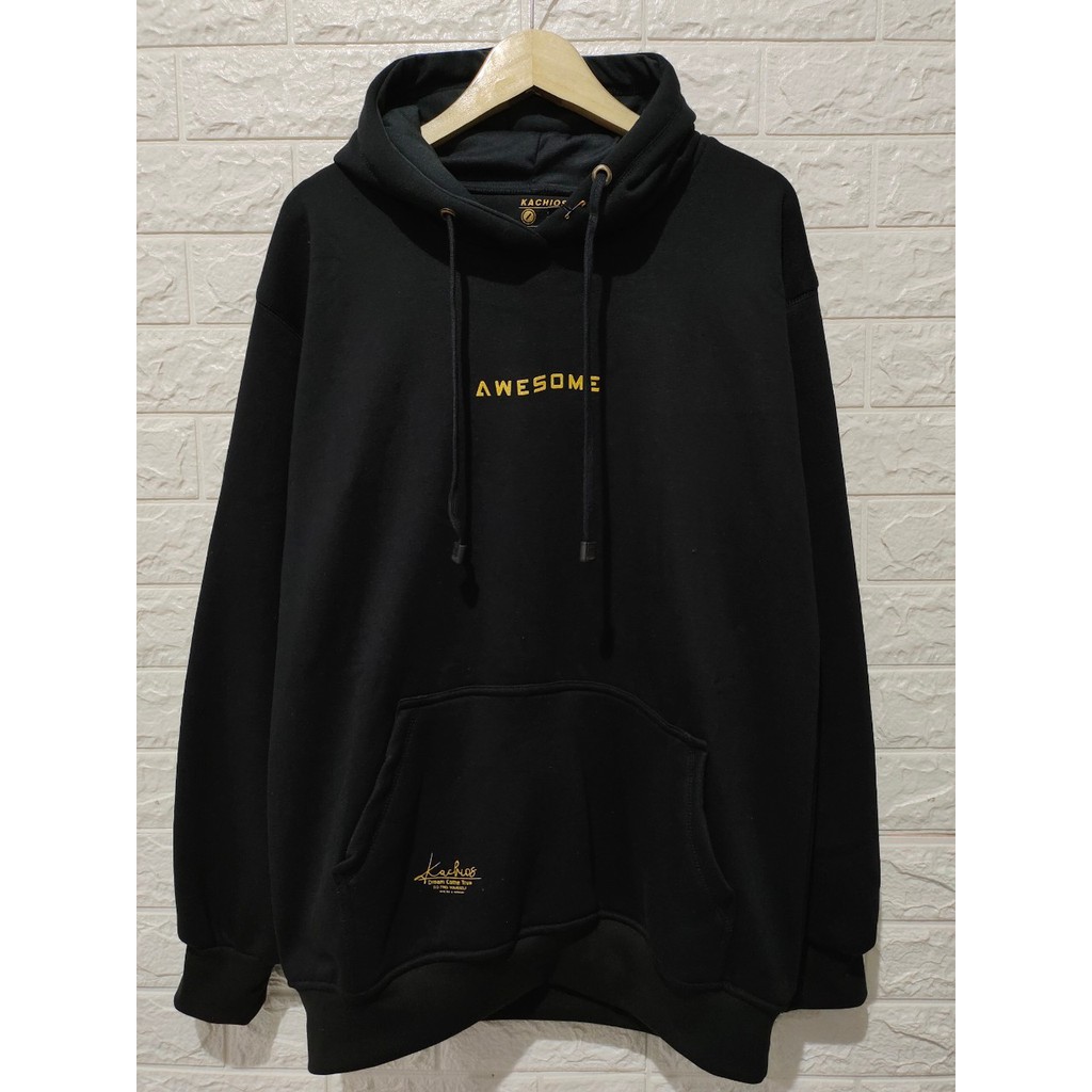 sweater hoodie Hitam pria distro original MR.DEE switer cwo murah jumper hoodie unisex FREE STIKER
