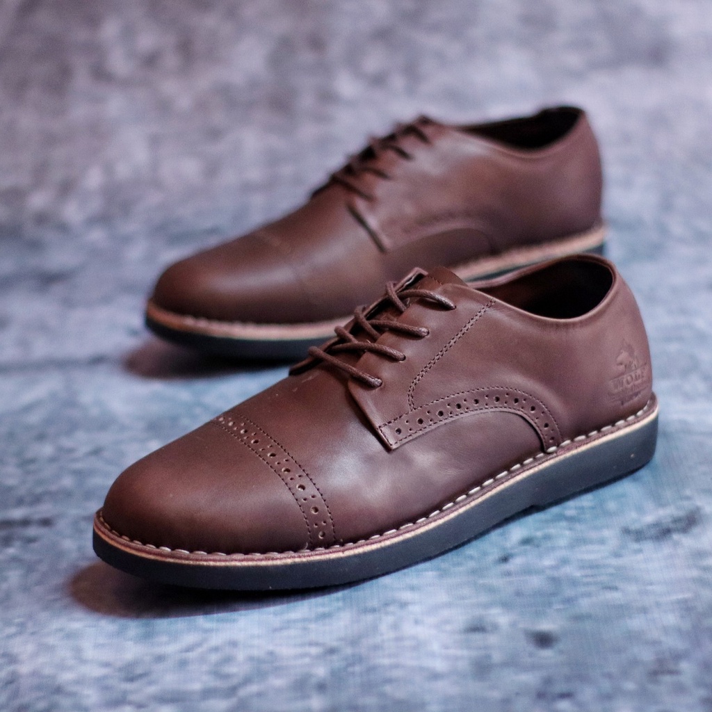 MOLK Sepatu Formal Pria Pantofel Kulit Asli Original Oxford Kerja Pesta Casual