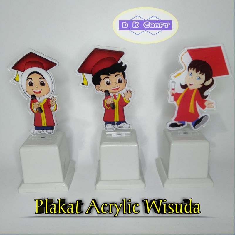 

Plakat Acrylic Wisuda Tebal 3mm Tatakan Putih/ Souvenir kenang-kenangan kelulusan
