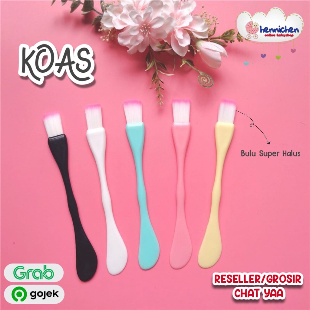 Kuas Masker Wajah 2 In 1 / Facial Mud Mask Brush / Spatula 2 in 1