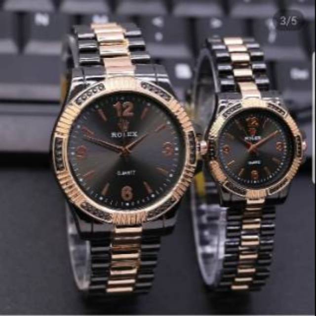 jam tangan couple rolex new edition + BOX sudah sepasang