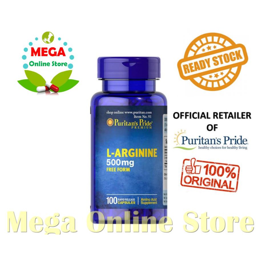 PURITAN PRIDE L-ARGININE 500 mg - 100 KAPSUL